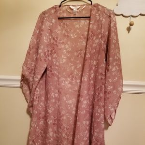 Lauren Conrad Pink Floral Kimono